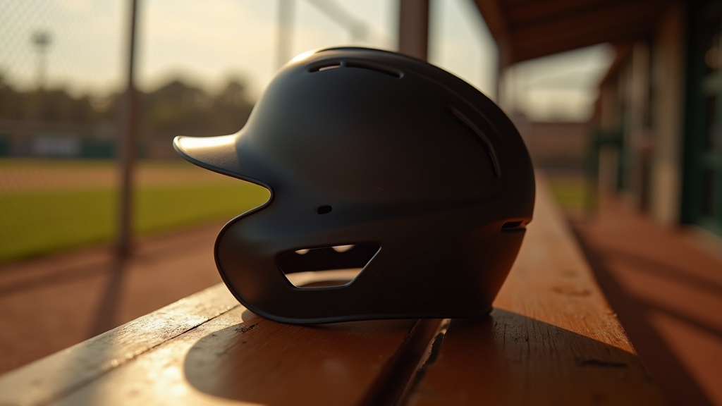 Close-up of batting helmet padding and ear flap showing fit and construction details