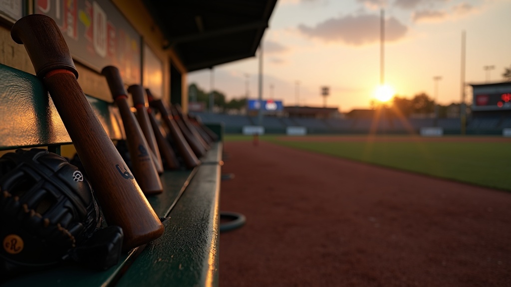 Empty baseball dugout representing baseball superstitions players actually believe