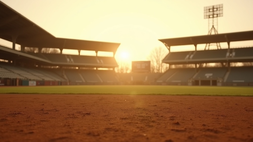 Sunlit vintage baseball field representing the Dead Ball Era of early baseball