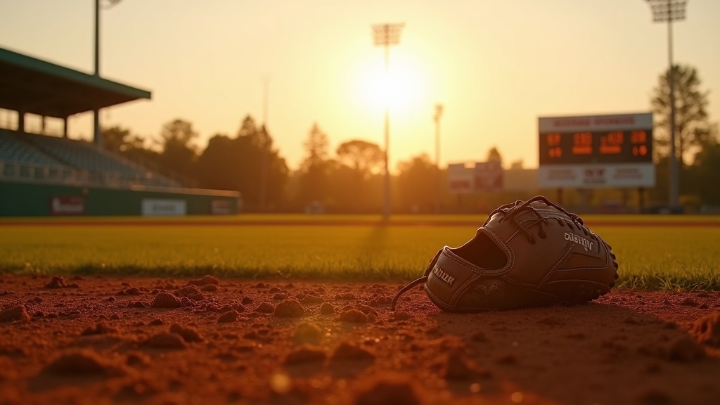 Infield dirt and grass where players practice fielding ground balls