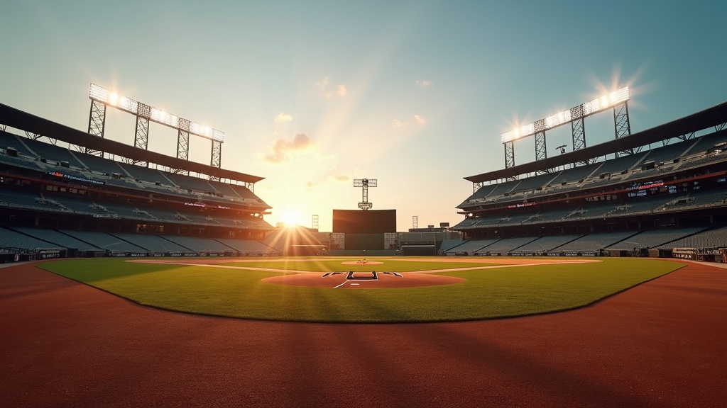 Empty stadium under lights symbolizing the history of the World Series
